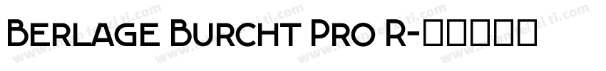 Berlage Burcht Pro R字体转换